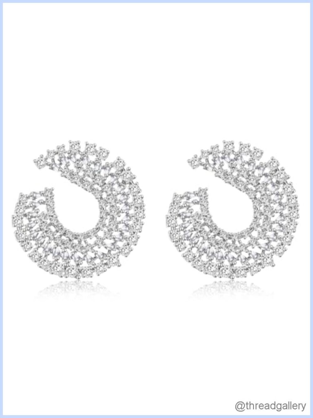 Sterling Silver Hypoallergenic CZ Cluster Stud Earrings for Wedding Party Prom